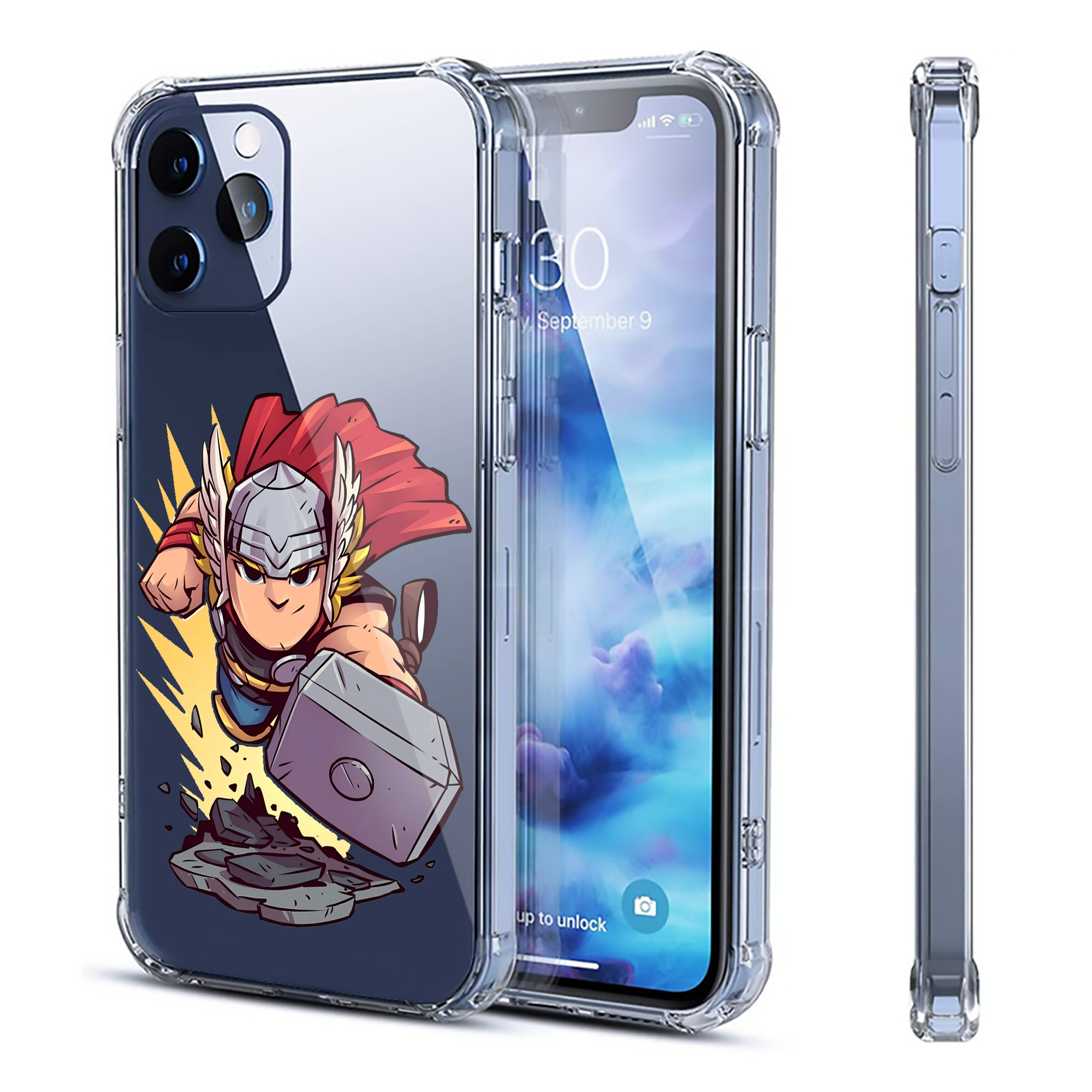 （画像用） アベンジャーズ The Avengers 【iPhone 12シリーズ対応】透明スマホケース（クリアソフトケース）